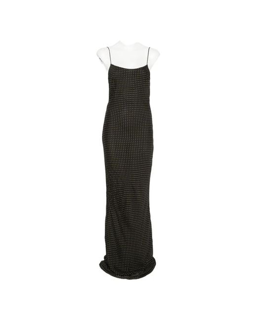 ANDAMANE White Ninfea Polka-Dot Maxi Dress