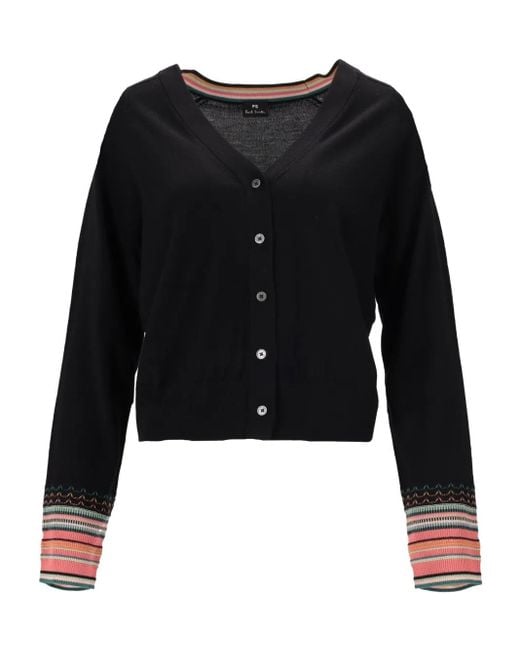 Paul Smith Black Knitted Cardigan Button Thru