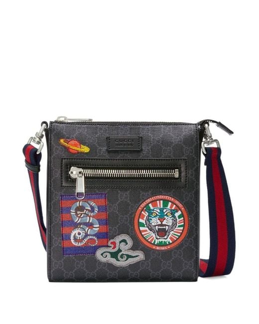 Bolso messenger Night Courrier GG Supreme Gucci de hombre de color Black