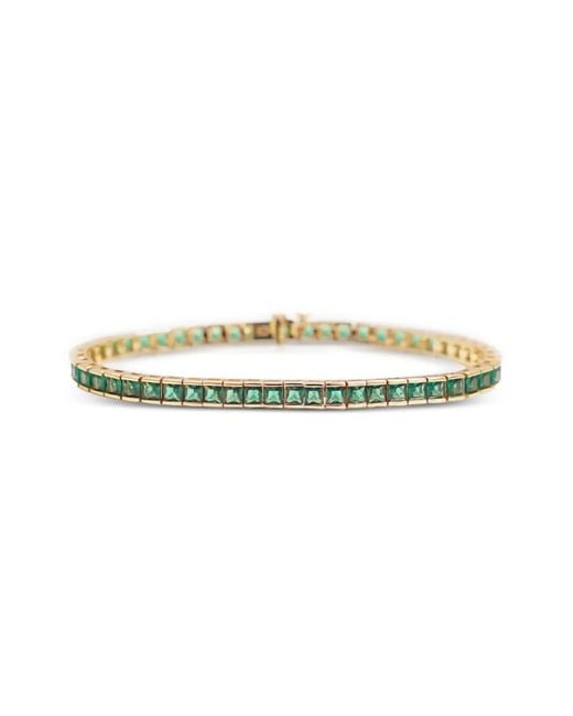 Izabel Display Green Square-Cut Zirconia Tennis Bracelet
