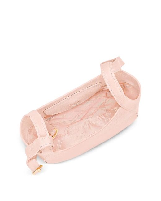 Longchamp Pink Le Foulonné S Grained-Leather Shoulder Bag