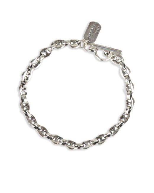 Yohji Yamamoto Metallic Cable-link Silver Bracelet for men