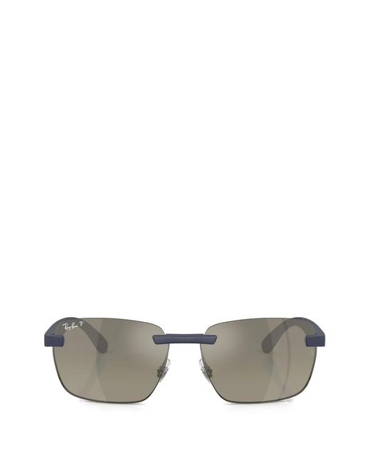Ray-Ban Gray Square-Frame Sunglasses