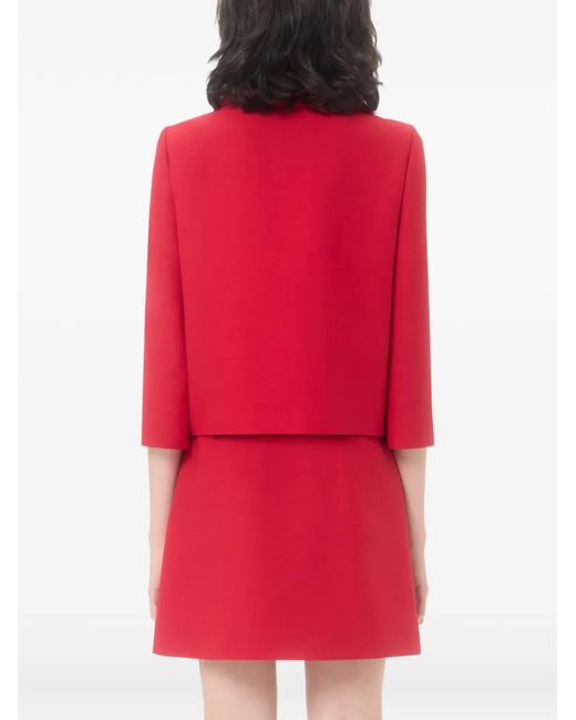 Valentino Garavani Red Crepe Couture Jacket