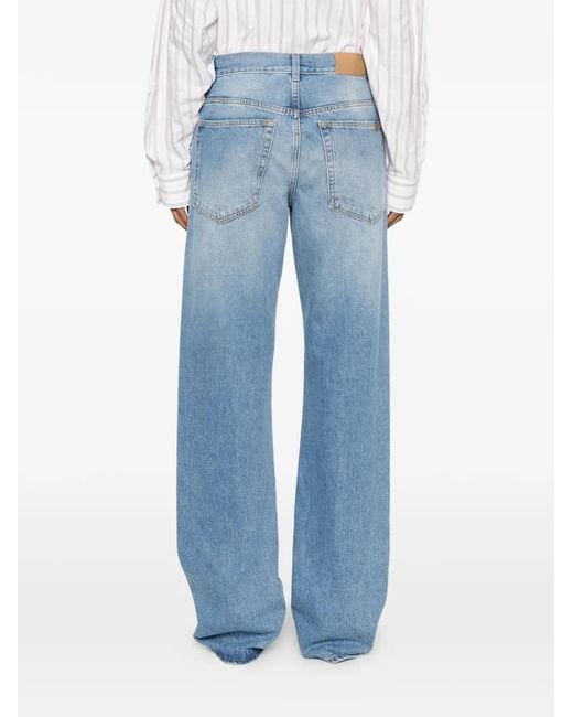 Calvin Klein Blue Faded-Effect Jeans