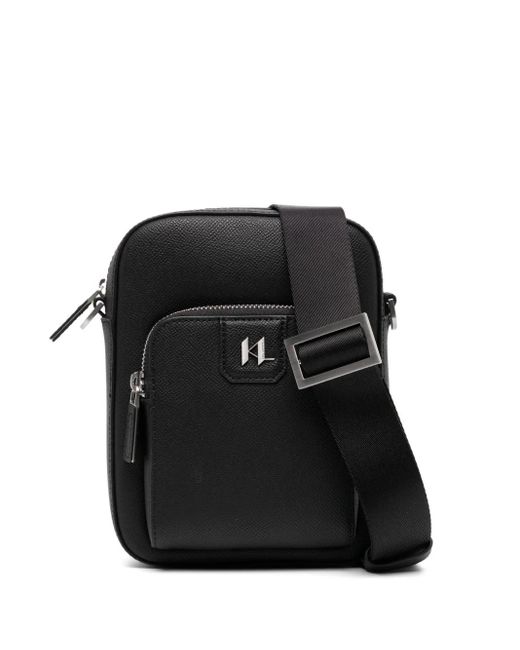 Sacoche En Cuir À Motif Monogrammé Karl Lagerfeld pour homme en coloris Black
