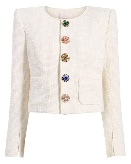 Cinq À Sept White Randi Tweed Jacket