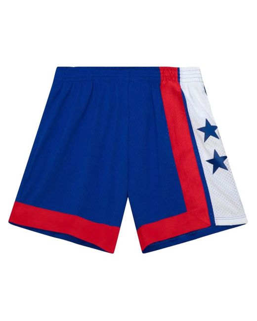 Mitchell & Ness 1973 New York Nets Swingman Shorts in Blue für Herren