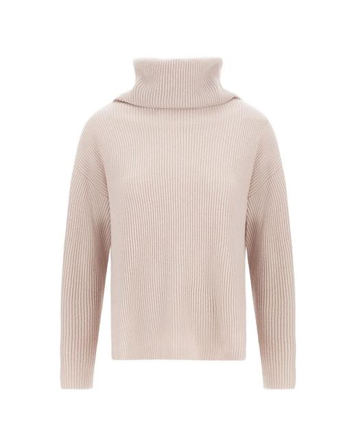 Herno White Ribbed-Knit Sweater