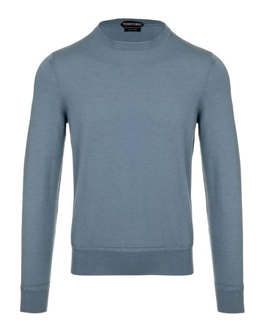 Tom Ford Blue Crew-Neck Top for men