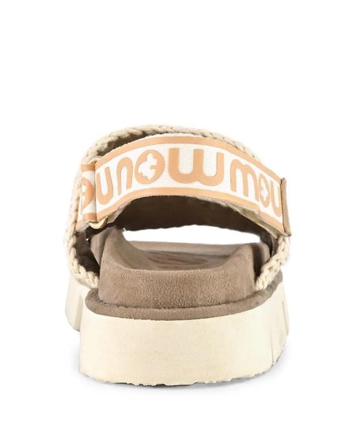 Mou Natural Bio Crochet-Trim Sandals