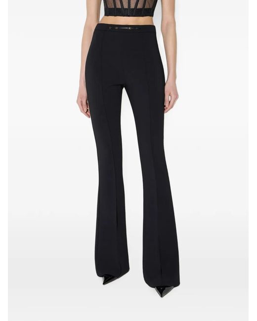 Elisabetta Franchi Blue Pantalon En Crêpe Stretch Double Couche