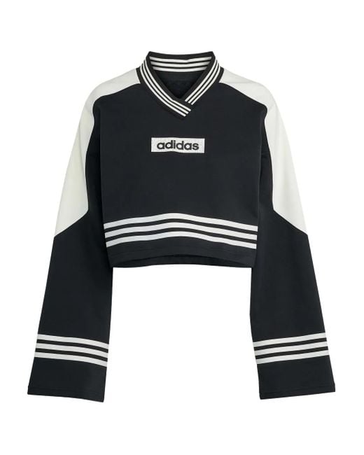 Adidas カラーブロック スウェットシャツ Black