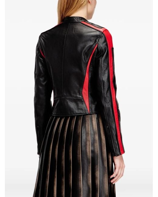 DIESEL Red Leather Jacket