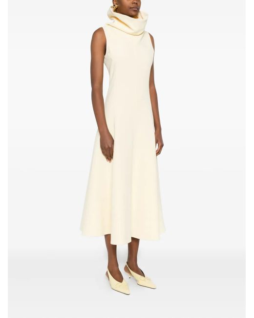 Jacquemus Natural Cowl-Neck Sleeveless Dress