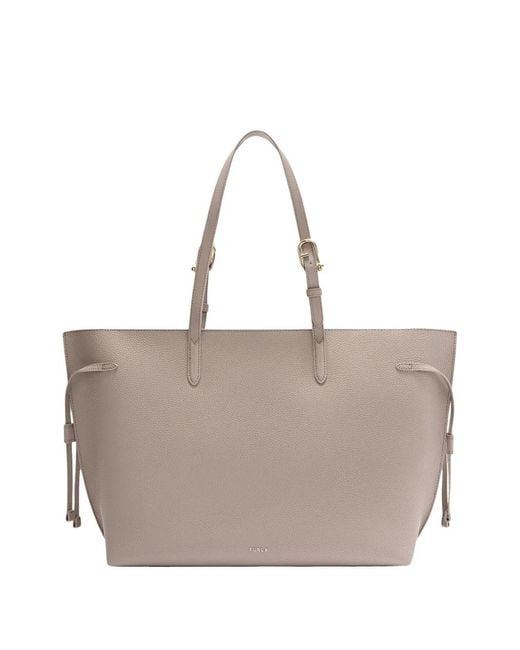 Furla Gray Ava L Tote W/Zip
