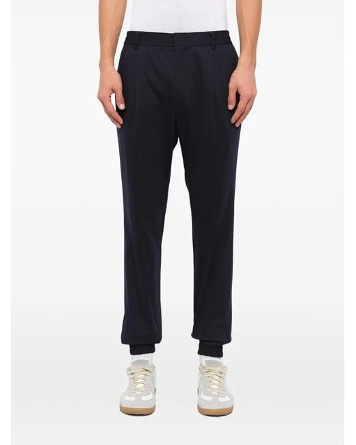 Juun.J Blue Pleated-Detail Track Pants for men