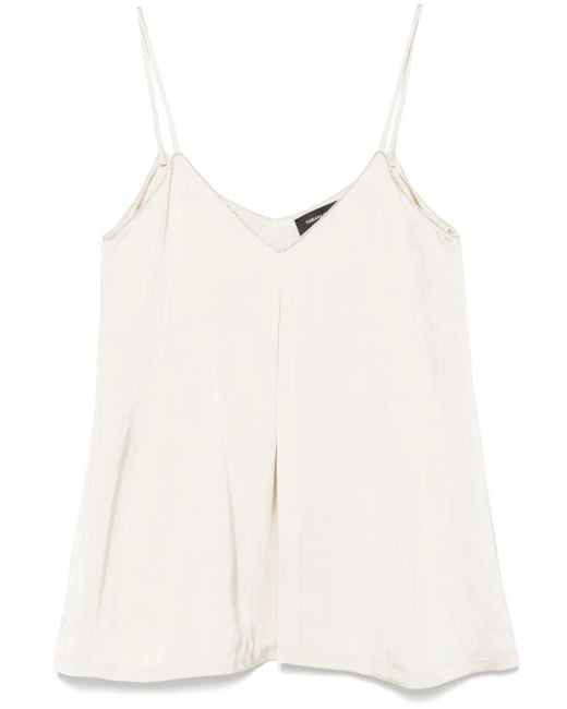 Fabiana Filippi White Bead-Detail Tank Top