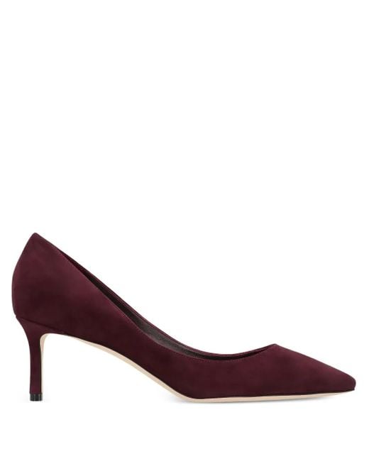 Jimmy Choo Purple 60Mm Romy Suede Pointed-Toe Pumps
