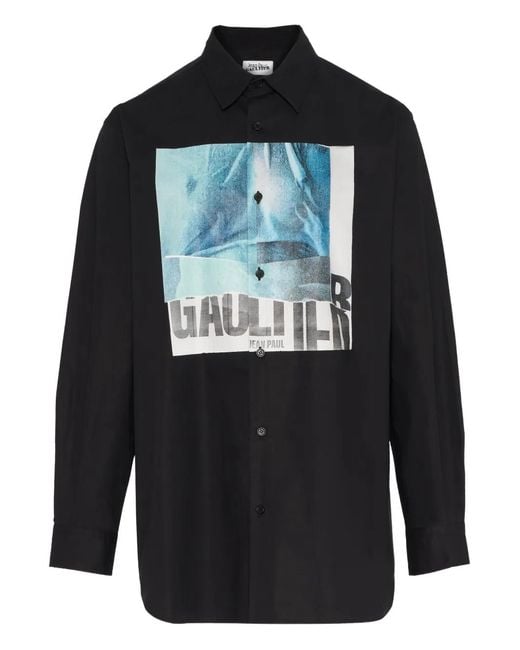 Jean Paul Gaultier Black Water Graphic-Print Shirt