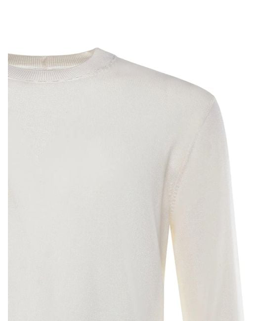 Eleventy White Wool Sweater for men