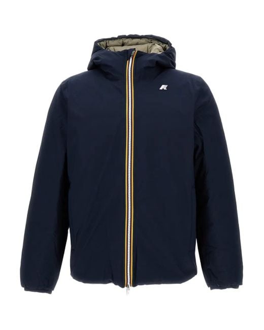 K-Way Blue Reversible Down Jacket for men