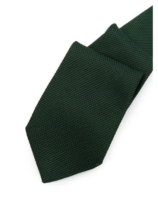 Fursac Green Patterned-Jacquard Silk Tie for men