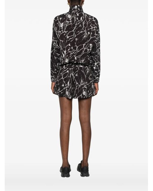 Deha Black Abstract-Print Zip-Up Jacket
