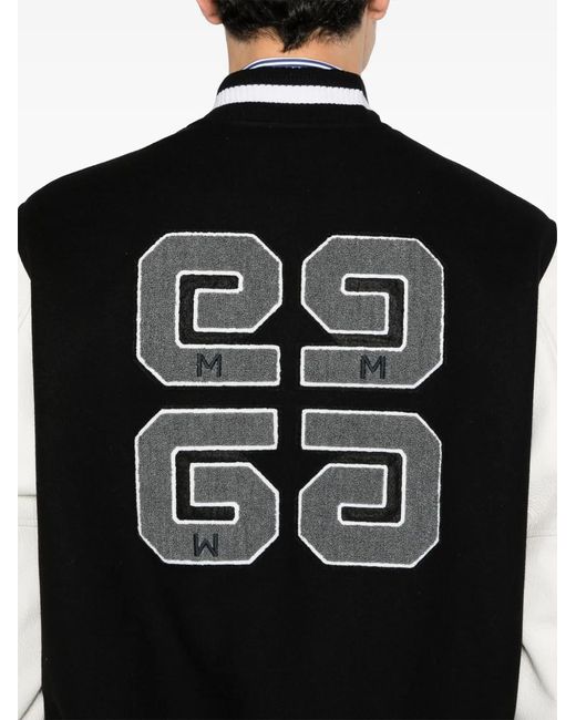 Givenchy Black Colour-Block Bomber Jacket for men