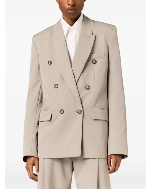 Stella McCartney Natural Double-Breasted Wool Jacket