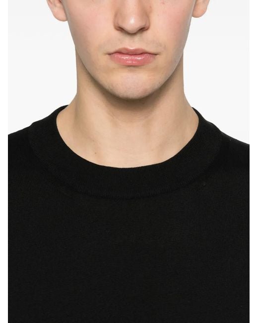 Balmain Black Logo-Detail Long-Sleeve T-Shirt for men