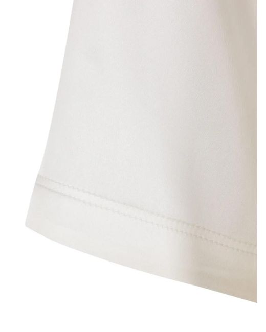 Brunello Cucinelli White Short-Sleeve Top