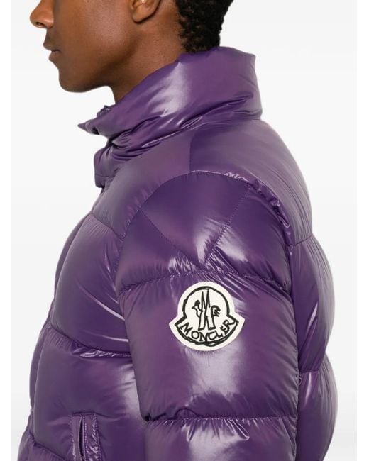 Moncler Purple Logo-Patch Jacket for men