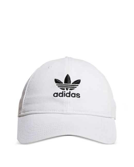 Adidas White Strap-Back Baseball Cap for men