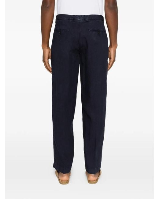 Berwich Blue Linen Trousers for men