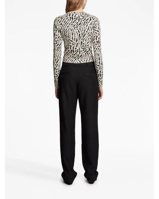 Proenza Schouler Black Cardigan Mit Animal-Print