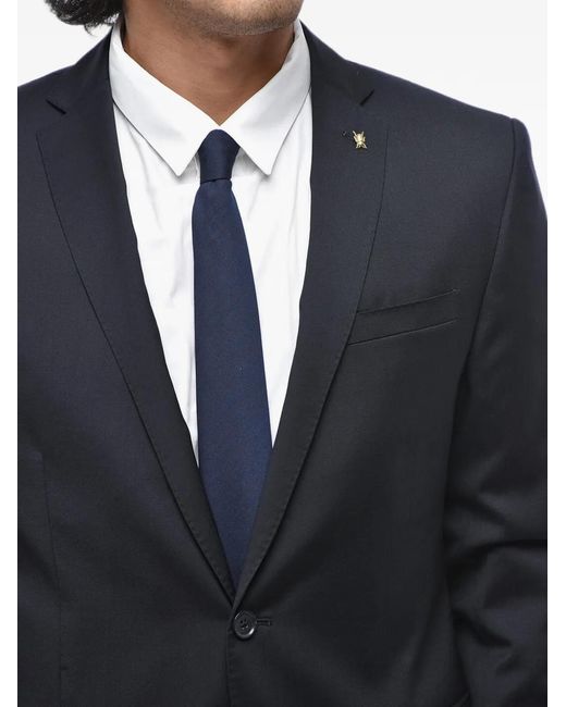 Corneliani Blue Pin-Detail Single-Breasted Suit for men