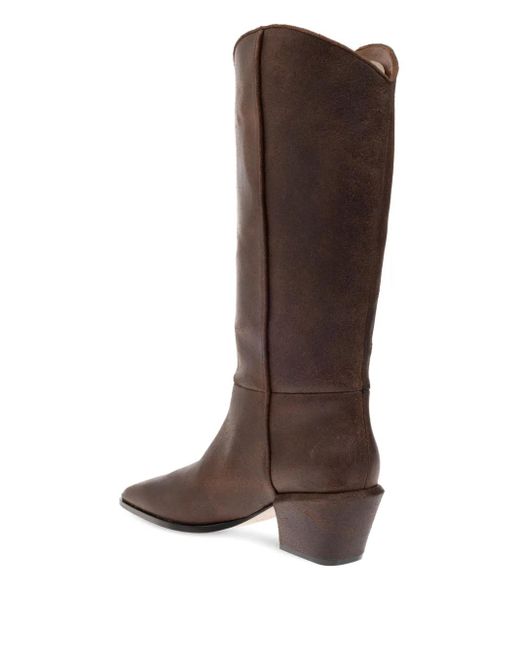 Paris Texas Brown 50Mm Bettina Leather Pointed-Toe Boots