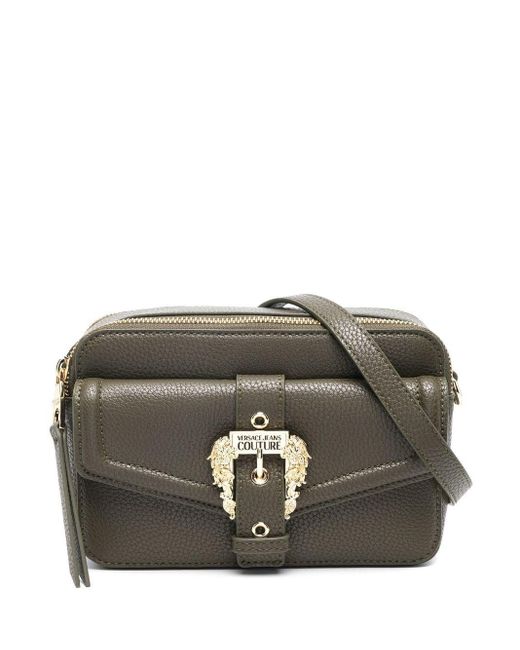 Bolso satchel con cierre de hebilla Versace Jeans Couture de Denim de color Gris Mujer Bolsos de Bolsos satchel de 