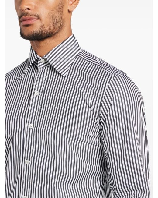 メンズ Tom Ford ストライプ シャツ Blue