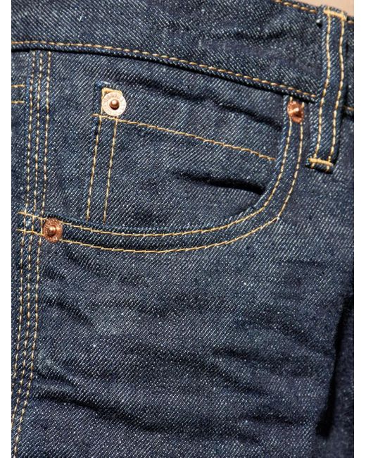 DSquared² Blue Button Fastening Ruched Trousers for men