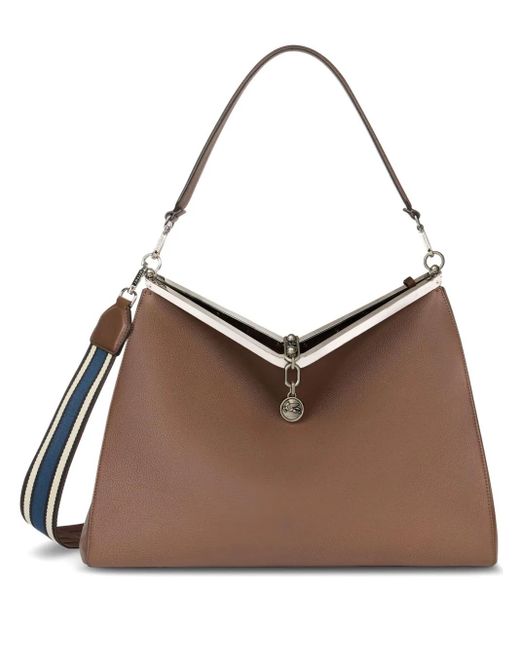 Etro Brown Large Vela Shoulder Bag for men