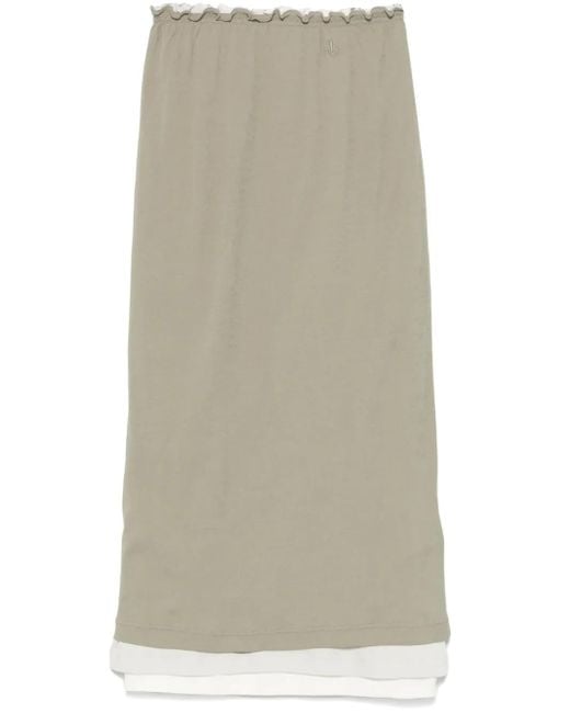 Jil Sander Natural Cotton Midi Skirt