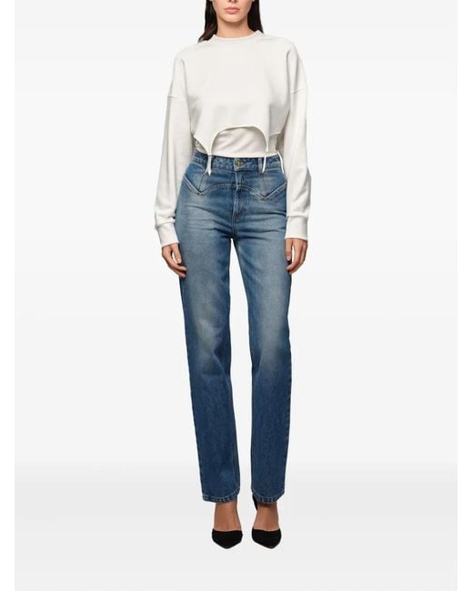 Murmur White Cutout Sweatshirt