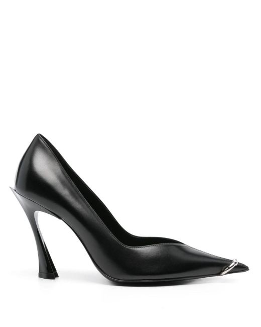 Mugler Black 95mm Piercing-detail Pumps