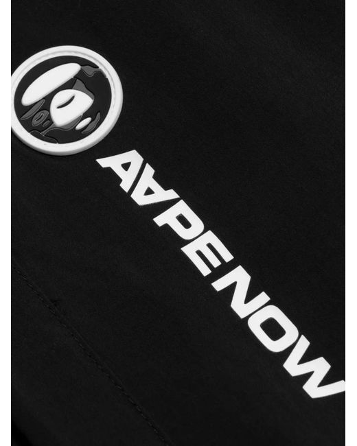 Aape By A Bathing Ape Black Logo Track Pants for men