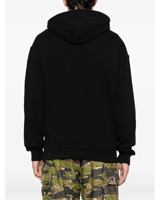 ICECREAM Black Graphic-Embellished Hoodie for men