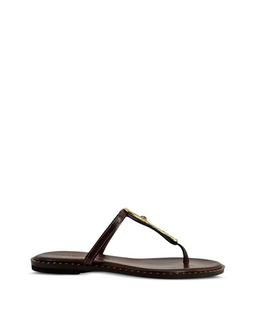 Madison Maison Brown Hammered-Link Sandals