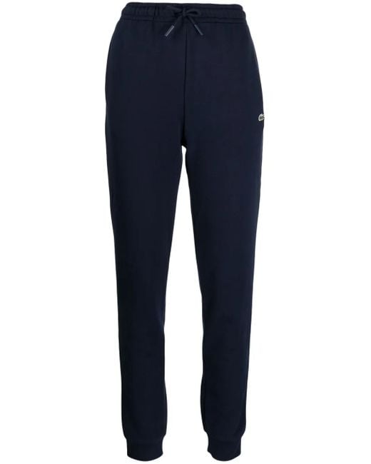 Lacoste Blue High-Waist Cotton Track Pant