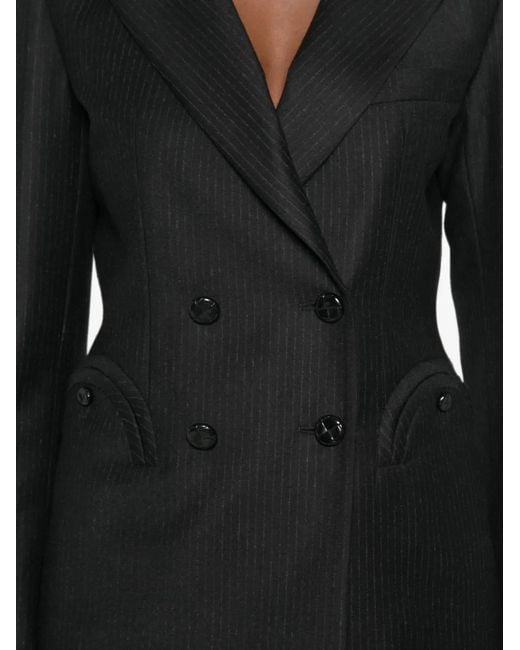 Blazé Milano Black Pinstriped Double-Breasted Jacket
